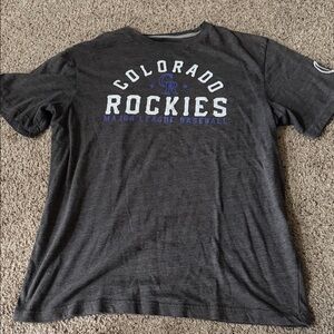 MLB Colorado Rockies Dark Gray Short Sleeve Tee size large